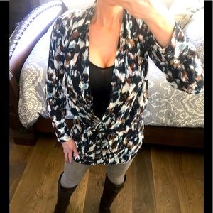 Olivaceous Long Sleeve High Low Hem Drawstring Shirt Dress/Tunic. Size S…